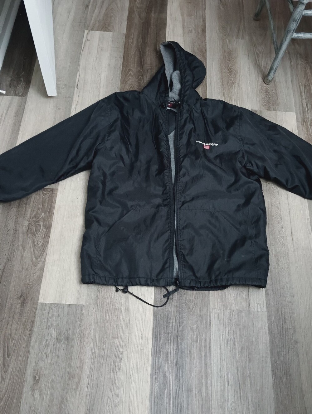 Polo Sport by Ralph Lauren Black Hooded Windbreaker Jacket